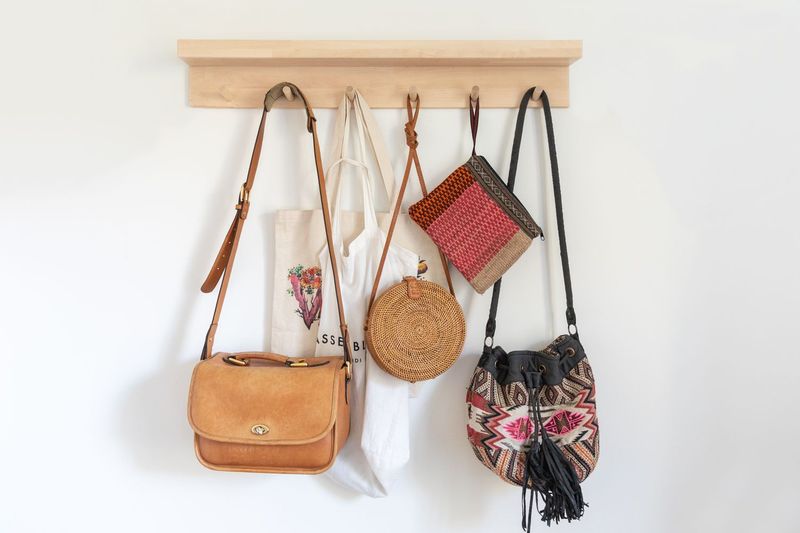 Shower Hooks for Purse Storage