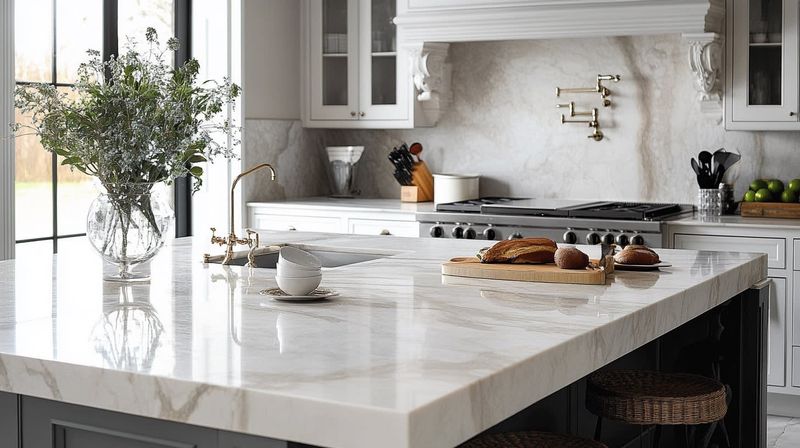 24 Clever Upgrades Designers Swear By For A High-End Kitchen Vibe - Decor Hint Quartz or Marble Countertops