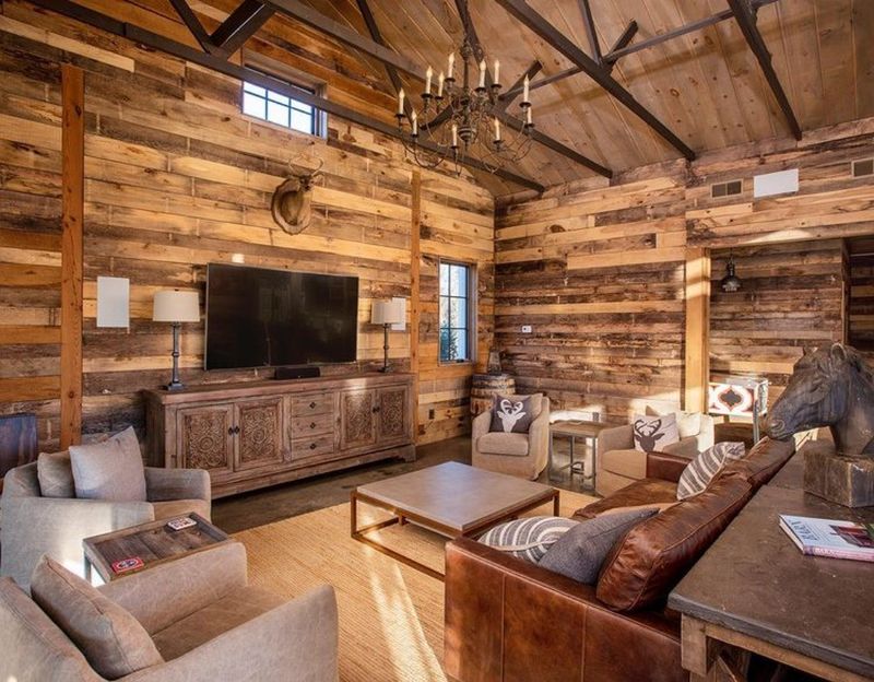 Sliding Barn Doors Made of Reclaimed Wood