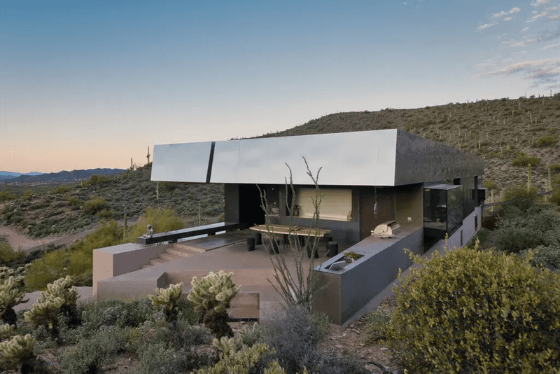 Architecture Meets The Wild: 11 Gorgeous Homes Crafted Within Natural Settings - Decor Hint Desert Salt-Box Cabin