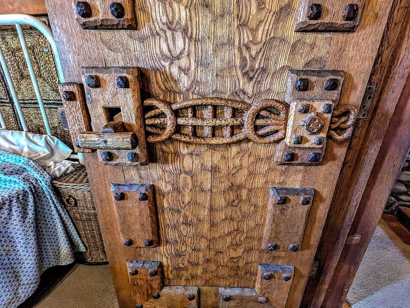 Explore Gillette Castle In Connecticut's Forests - Decor Hint Hand-carved Wooden Doorways