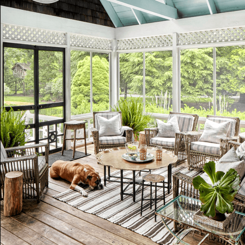 24 Screened-In Porch Ideas That Will Make Your Home The Ultimate Retreat - Decor Hint Potted Greenery and Plants