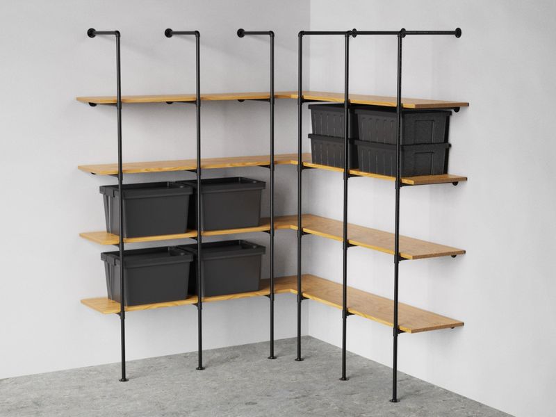 28 Industrial Decorating Ideas For The Whole House - Decor Hint Pipe Shelving Units