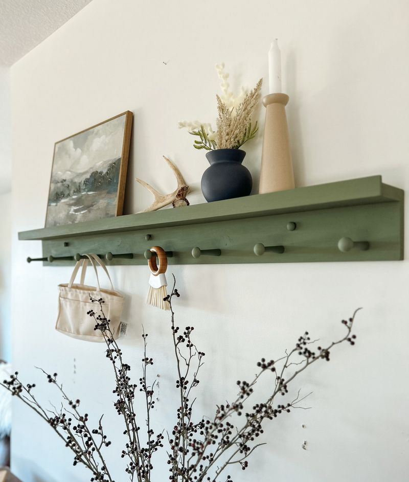Small Yet Clever 10 Farmhouse Homes Show Off Brilliant Overhead Storage Ideas - Decor Hint Rustic Wooden Shelf Above Door Frames