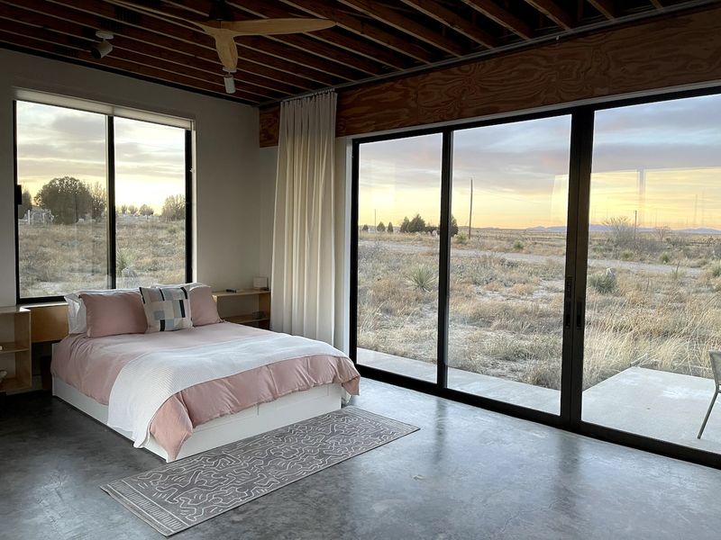 Concrete Floors Softened with Natural Fiber Rugs
