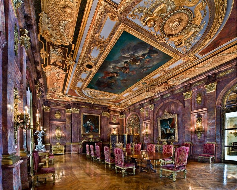 These 15 Photos Capture America’s Wealth At Its Most Extravagant - Decor Hint Ornate Ceilings at Marble House – Newport, Rhode Island