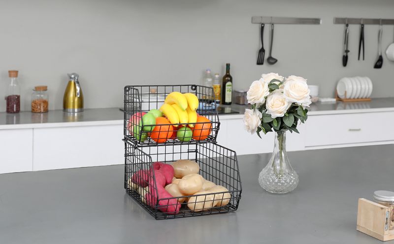 Tiered Fruit Basket for Mail and Papers