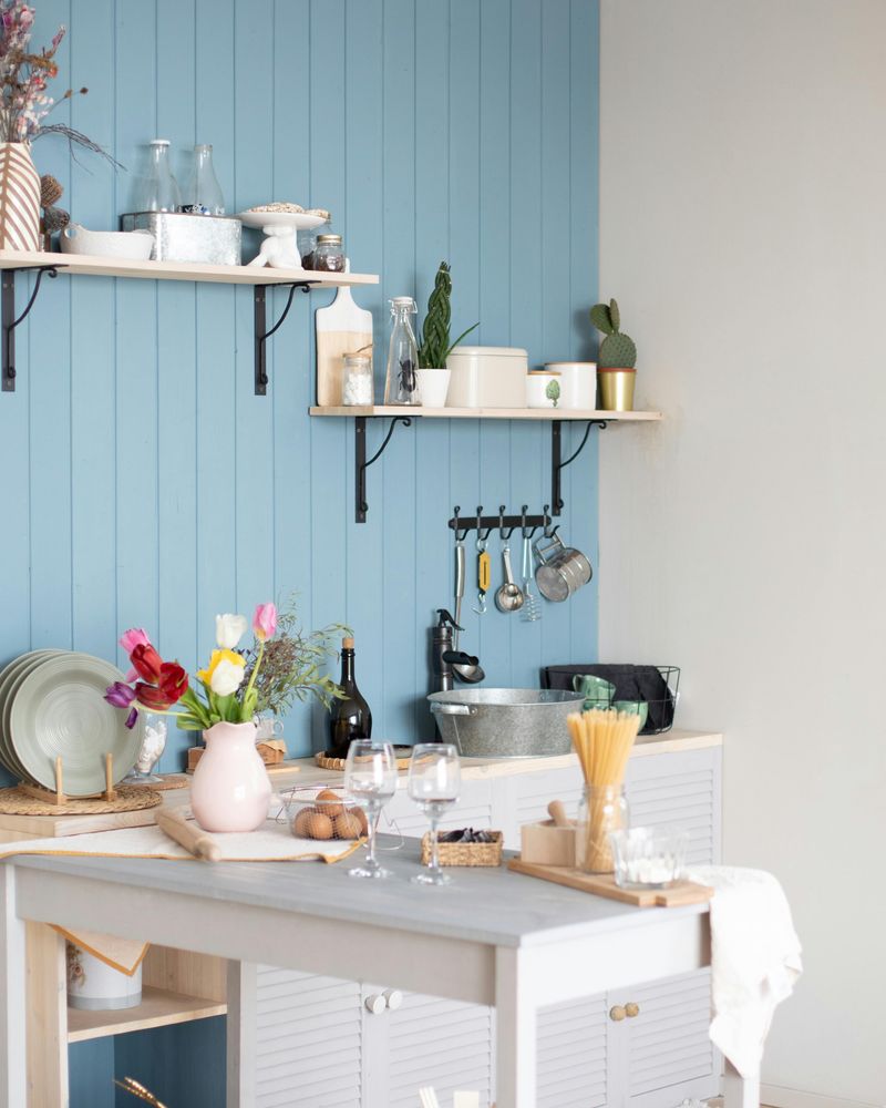 Pastel Painted Cabinets