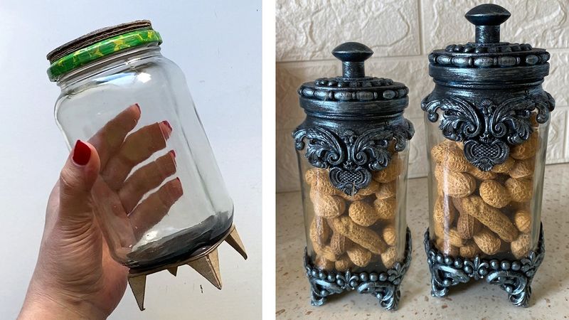 30 Smart Home Decorating Ideas That Cost Almost Nothing - Decor Hint Painted Kitchen Canisters