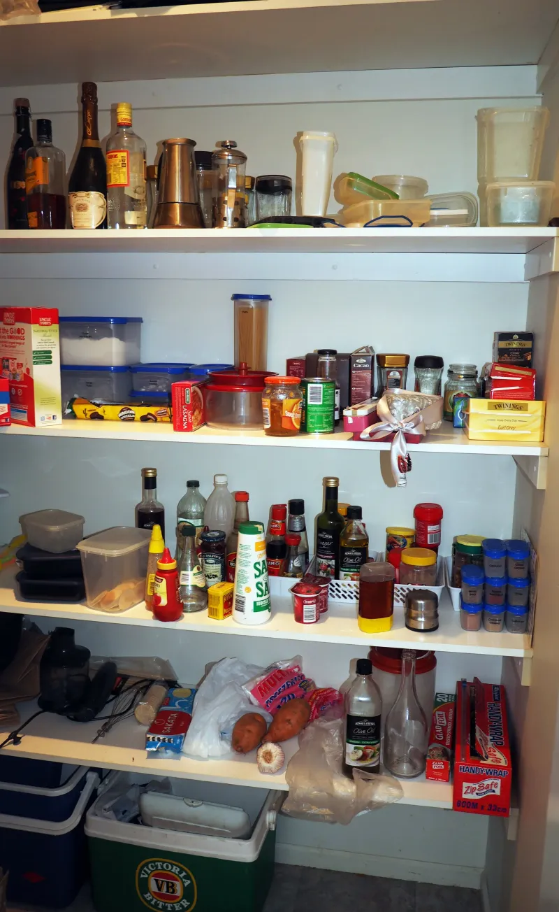 Unlabeled Pantry Items (Messy Mistake)
