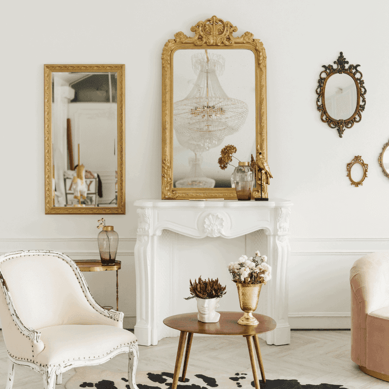 13 Living Room Elements That Bring Southern Charm To Texas Houses - Decor Hint Large Statement Mirrors with Ornate Frames