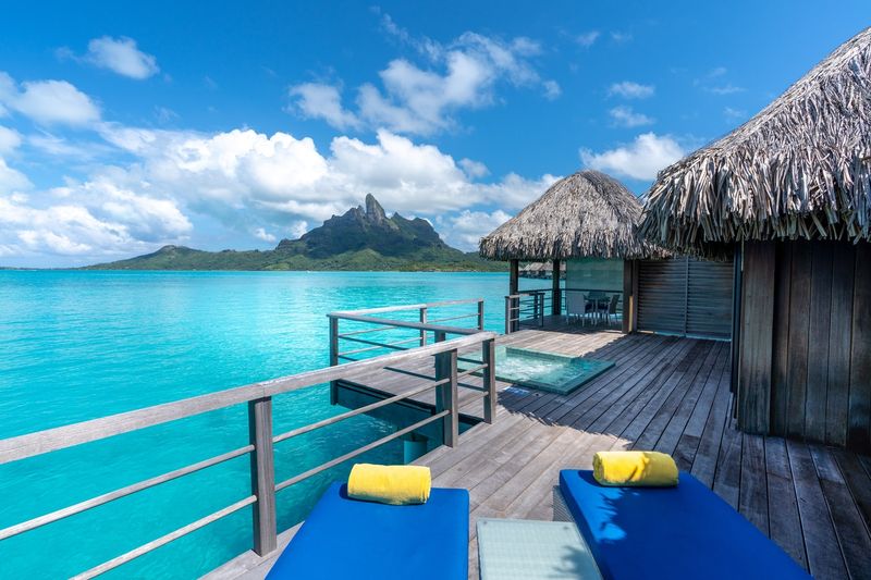 Overwater Bungalow in Bora Bora's Lagoon