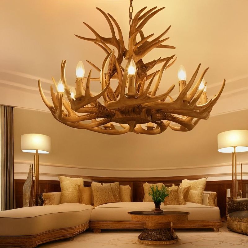 12 Cozy Washington Cabin Touches That Take You Back - Decor Hint Antler or Twig Light Fixtures