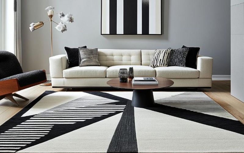 These 13 Overdone 2025 Home Styles Have Designers Rolling Their Eyes - Decor Hint Oversized Geometric Rugs