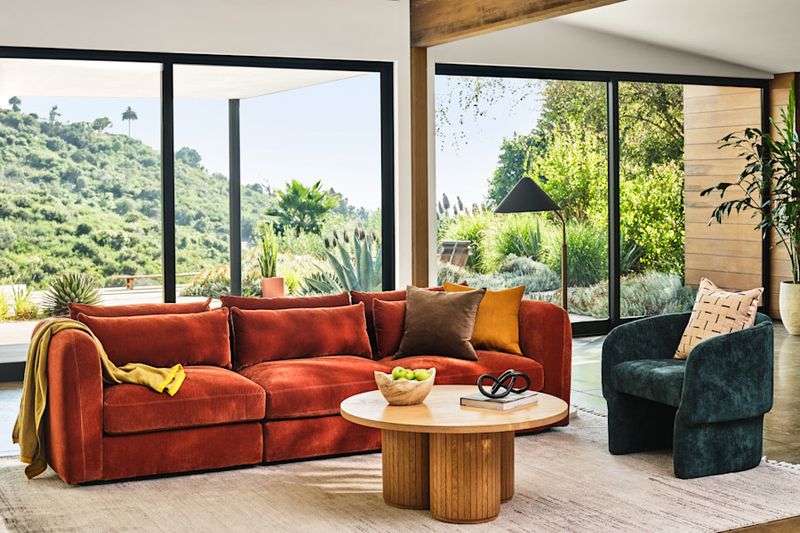 9 Couch Colors That Don't Fit The Minnesota Vibe, And 9 That Totally Do - Decor Hint Bright Orange: Overwhelming For Northwoods Retreats