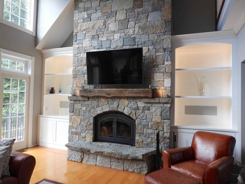Stone Fireplace Features