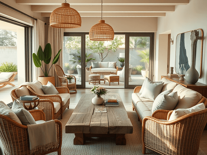 10 Fresh Coastal Decorating Ideas From California Interiors - Decor Hint Rattan And Woven Textures