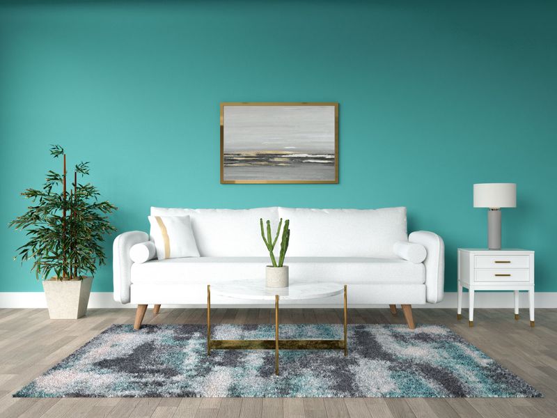 Moody Teal and Bright White
