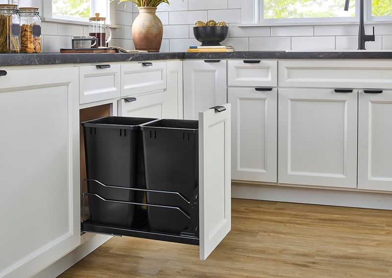 32 Things In Your Kitchen Illinois Designers Believe Diminish Your Home's Elegance - Decor Hint Trash Can on Display