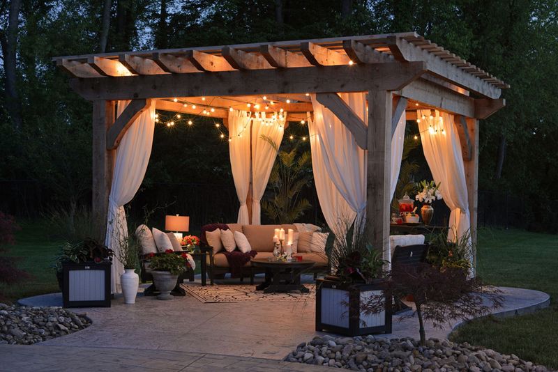 8 Welcoming Garden Spaces Found All Over Arizona - Decor Hint Shaded Pergolas with Woven Textiles