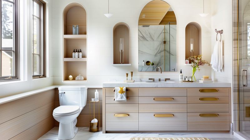 19 Smart Ways To Use That Space Above The Toilet - Decor Hint Built-In Niches For A Custom Look