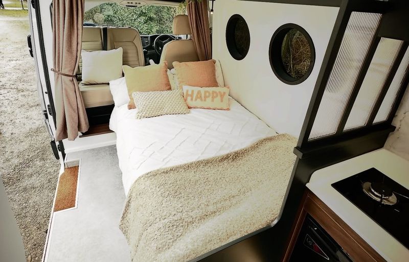 Inside Victor, The Camper Van Designed To Feel Like A Tiny Apartment On Wheels - Decor Hint Sleeping Quarters