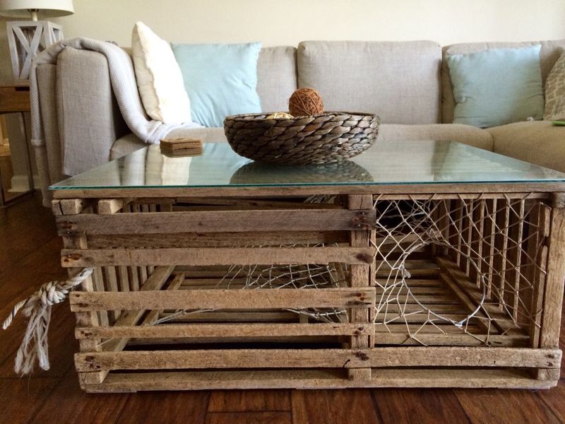 Vintage Lobster Traps Used As Tables