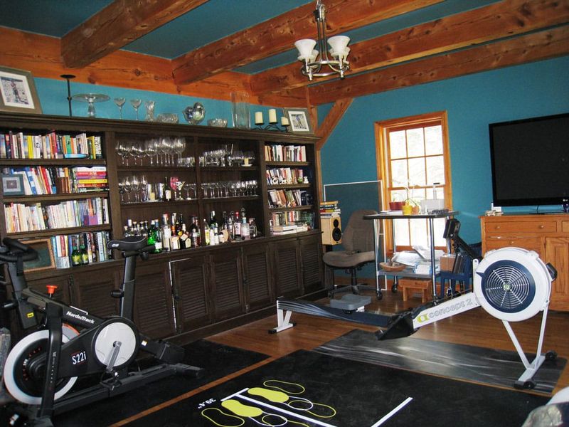 Exercise equipment in living spaces