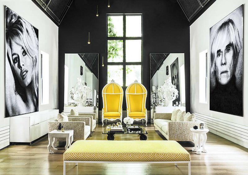 Bold Art on Neutral Backdrop