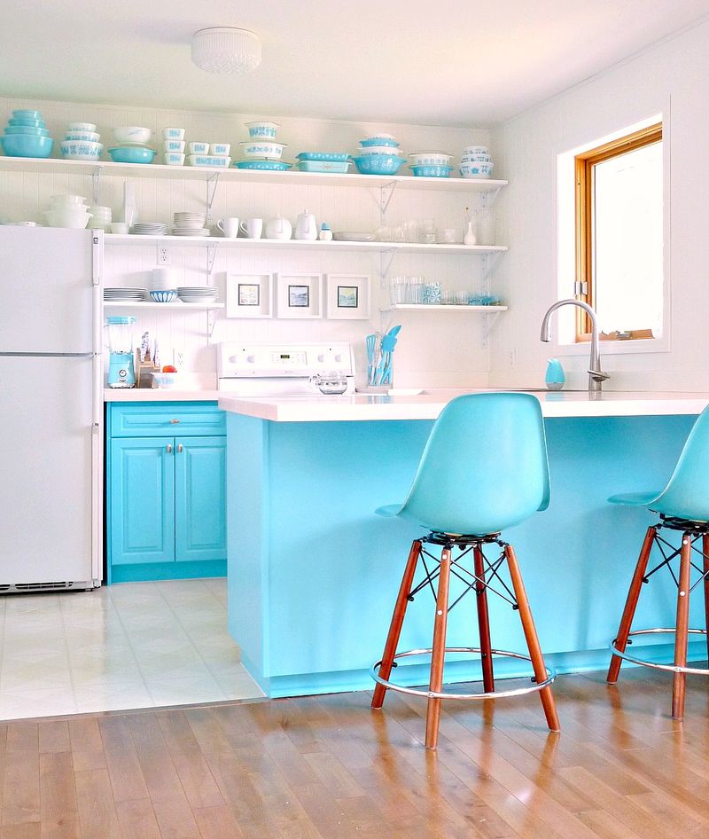 32 Housing Trends Experts Believe Could Hurt Home Values In 2025 - Decor Hint Turquoise or Bright Aqua Kitchens