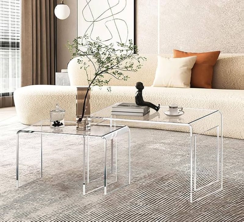 Use Glass or Lucite Tables