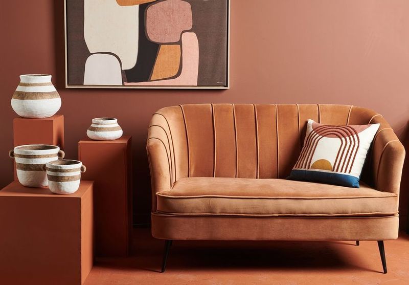 Texas Living Rooms: 8 Couch Colors That Need To Go And 8 That Steal The Show - Decor Hint Warm Terracotta