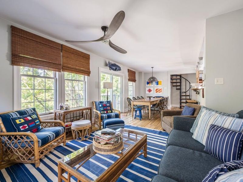 Navy And White Striped Textiles