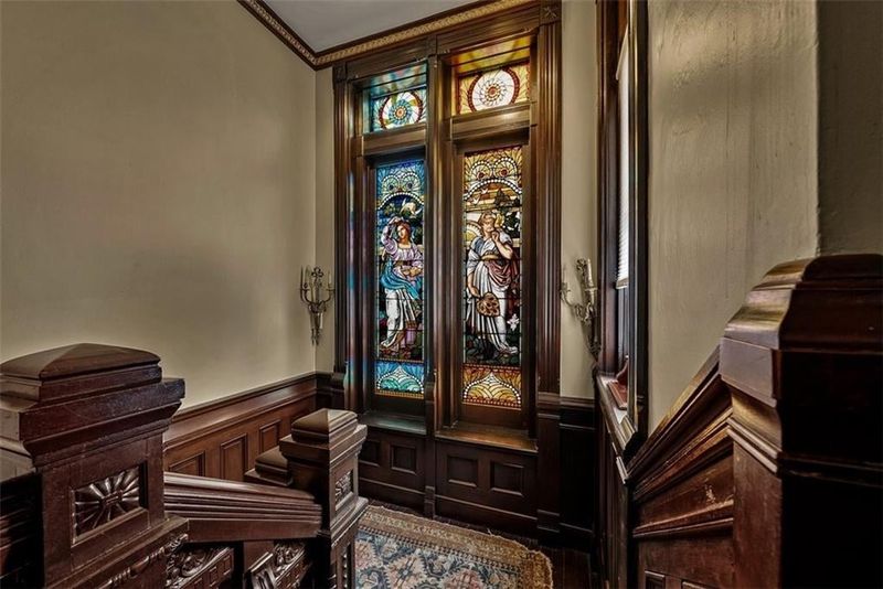 Take A Peek Inside This Stunning 1885 Brick Estate In Saint Joseph - Decor Hint Upstairs Hallway Floor Creates Musical Notes When Walked Upon