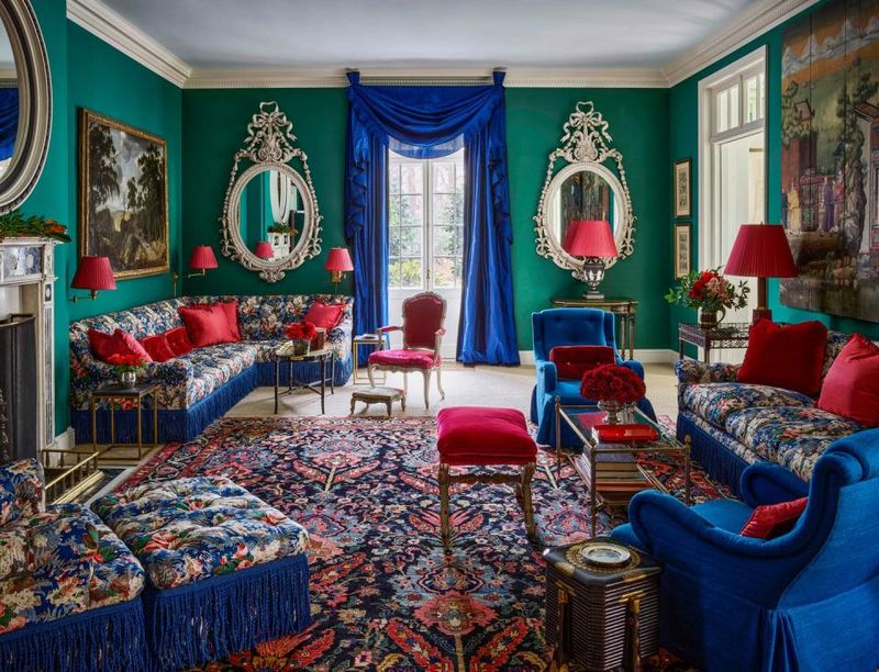 10 Old-Fashioned Couch Colors That Are Aging Your Living Room, And 10 To Pick Instead - Decor Hint Jewel-Toned Damask: The Hotel Lobby Look