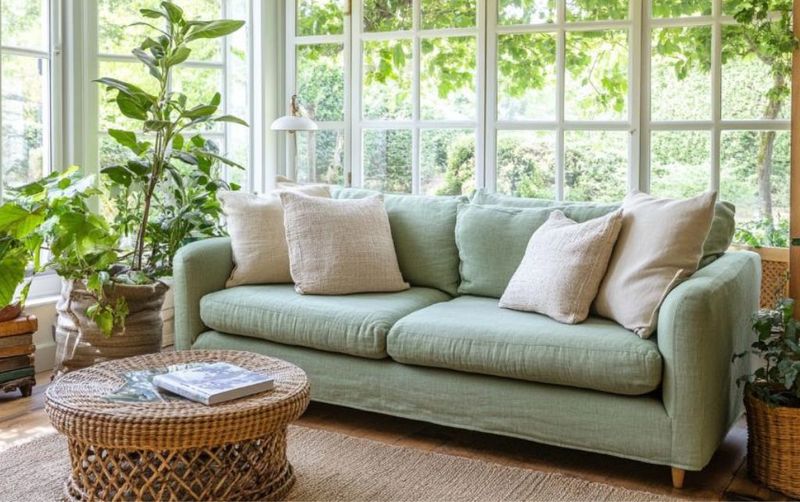 8 Gorgeous Couch Colors To Try And 3 More That Will Never Go Out Of Style - Decor Hint Sage Green Promotes Tranquility