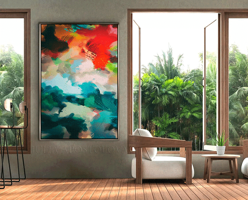 16 Bright Home Decor Picks To Chase Away Boredom - Decor Hint Bold Abstract Canvases