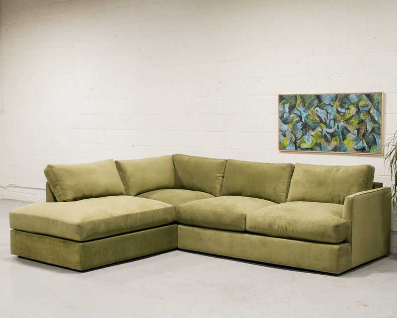 Give Your LA Living Room A Modern Edge Swap Outdated Sofa Colors For These 16 Fresh New Shades - Decor Hint Soft Sage Green