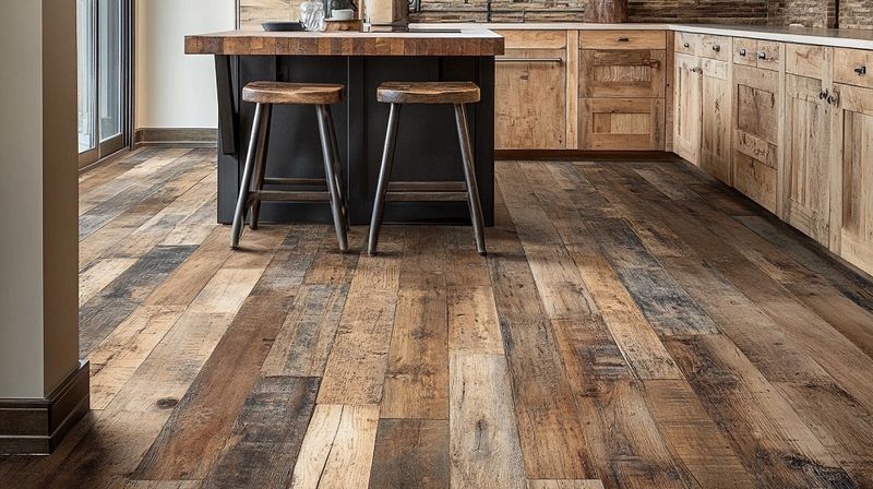16 Kitchen Flooring Styles Worth Exploring In 2025 Plus 5 Expert-Recommended Picks - Decor Hint Reclaimed Wood (expert pick)