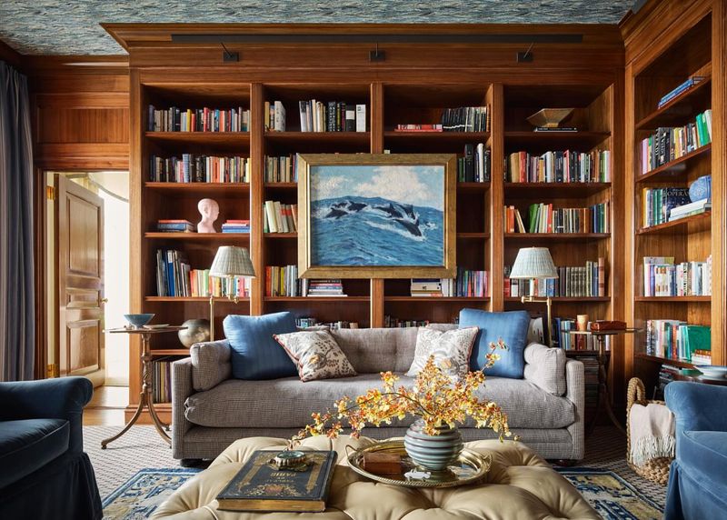 Library Walls With Real Books