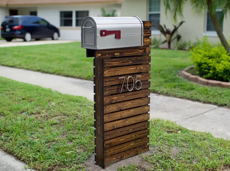 Front-Yard Charm: 9 Curb Appeal Ideas Straight From Wyoming Properties - Decor Hint Reclaimed Wood Mailbox Stations