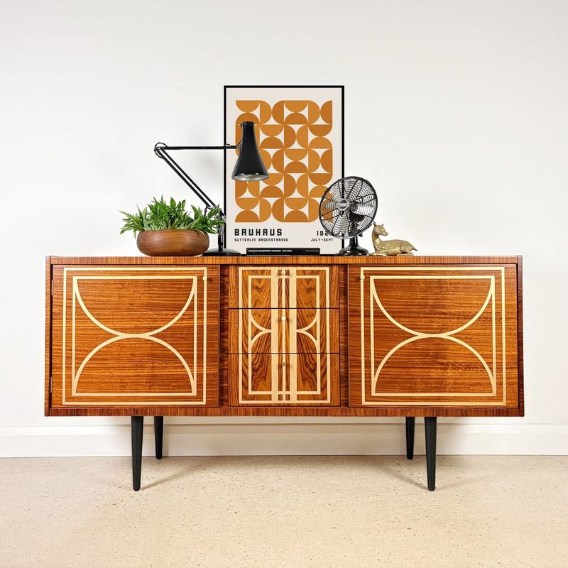 19 Essential Furniture Pieces For A Timeless Art Deco-Inspired Space - Decor Hint Inlaid Wood Credenza