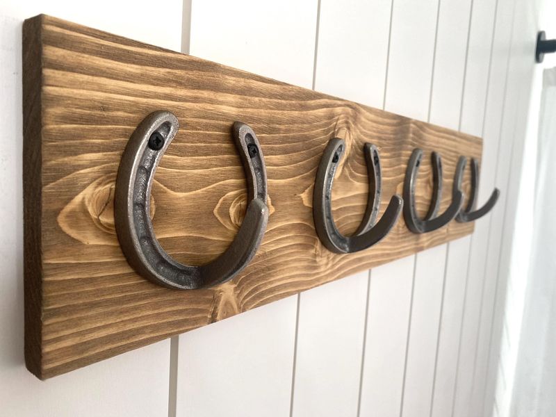 Wall Hooks Made from Wrought Iron or Reclaimed Wood