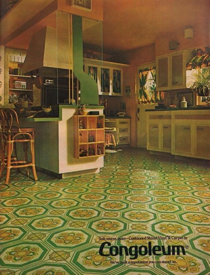 Step Back In Time With 27 Retro Kitchen Styles Straight From The 1970s - Decor Hint Vinyl Flooring with Patterns
