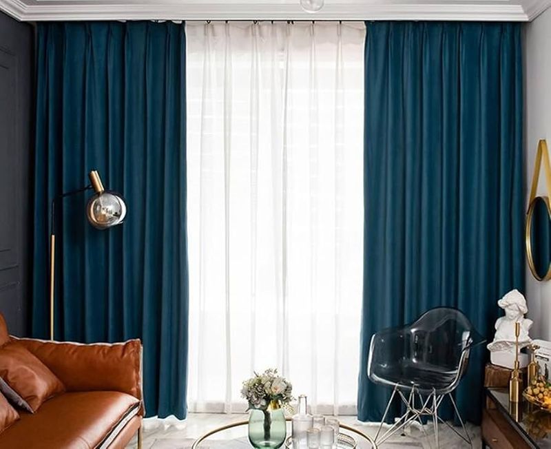 Velvet blackout drapes in deep colors