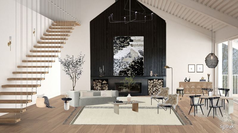 Scandinavian Black and Blonde Wood