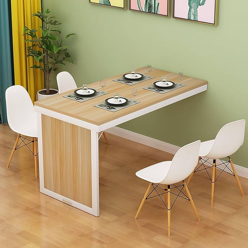 14 Smart Ways To Organize Small Spaces From A Stylish 350 Sq Ft NYC Apartment - Decor Hint Fold-Down Dining Table