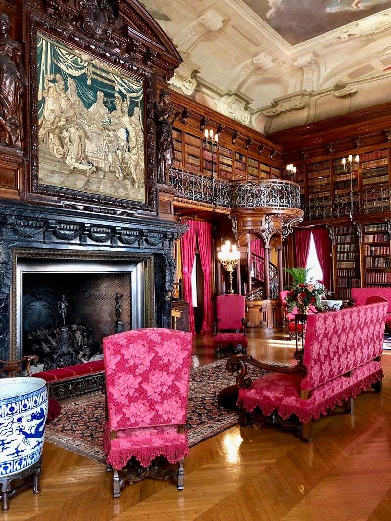 This Mansion Belonged To One Of America’s Richest Families (The Biltmore Estate George Washington Vanderbilt II) - Decor Hint Stone Fireplace in the Library