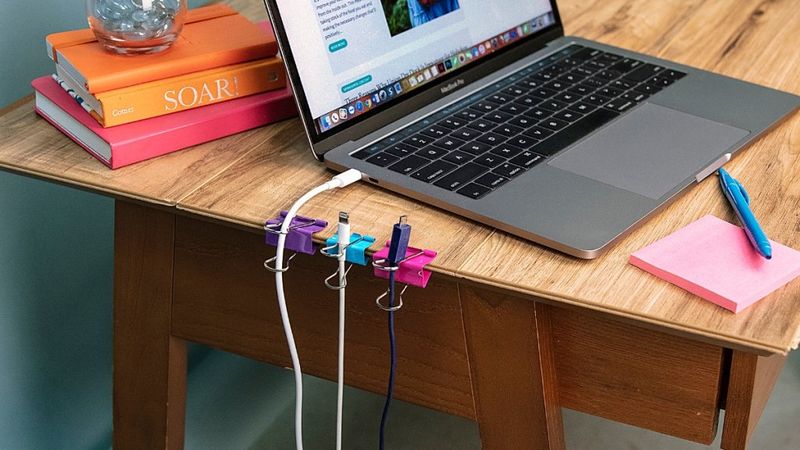 Binder Clips for Cable Management