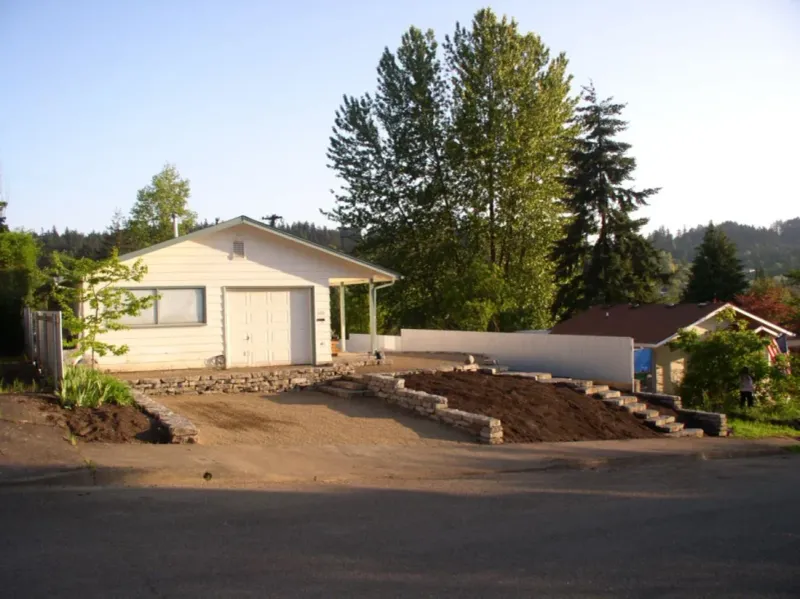 Driftwood and Stone Hardscaping
